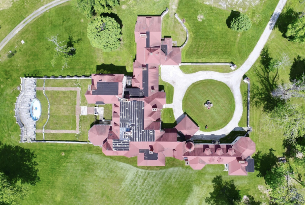 Aerial view of Elm Court